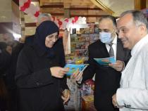 وزير الأوقاف الشيخ د.  محمد عبدالستار السيد يقوم  بزيارة   معرض الكتاب السوري في مكتبة الأسد